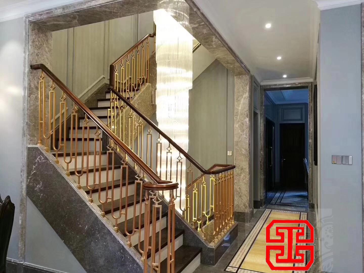 別墅銅樓梯欄桿-銅欄桿廠(chǎng)家